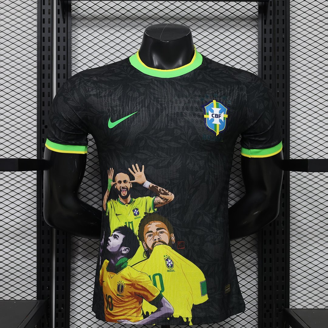 237222d3 Player version 2026-2027 Brazil Black Soccer Jersey AAA - Image 1