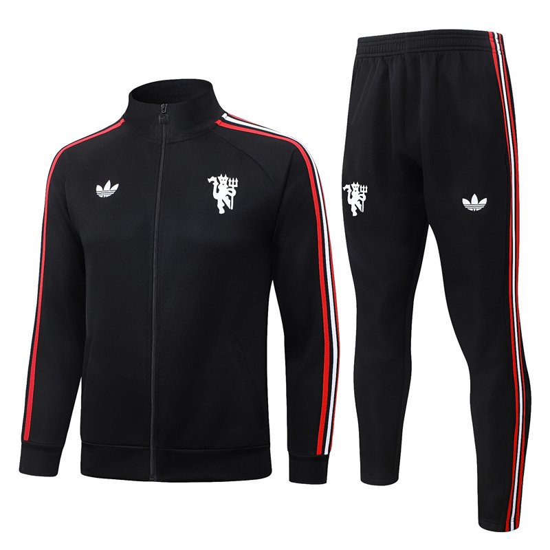 2d865eea 26-27 Manchester United Black Thailand Soccer Jacket Uniform - Image 1