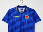 Retro version 1994 Colombia Away Blue Soccer Jersey AAA - Image 4