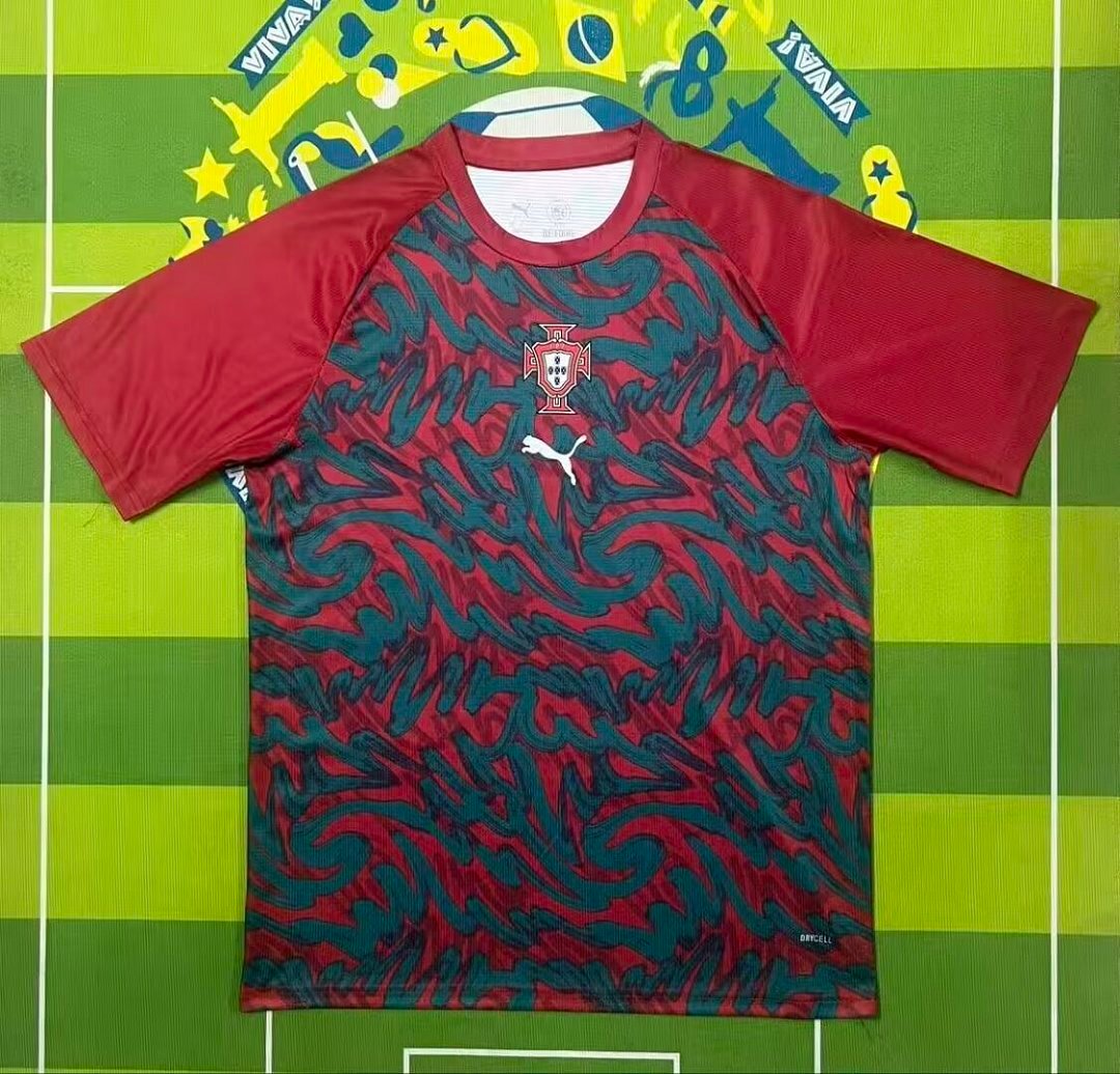 4aee53d2 2026-2027 Portugal Red Black Soccer Jersey AAA - Image 1