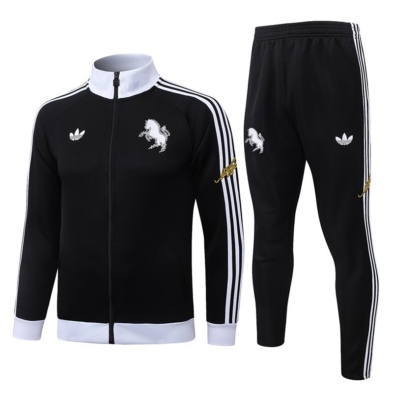 595f2c60 26-27 Juventus Black Thailand Soccer Jacket Uniform - Image 1