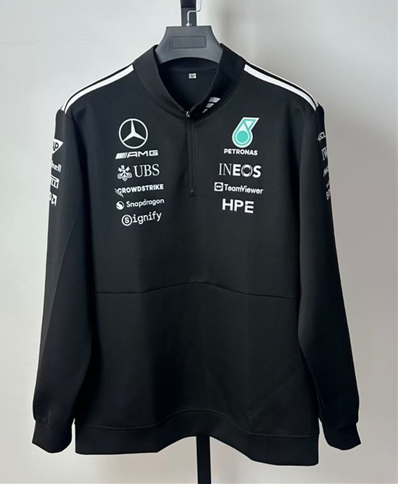 6f7c15f4 (S-3XL) 2026 Mercedes Black Formula One Racing Tracksuit - Image 1