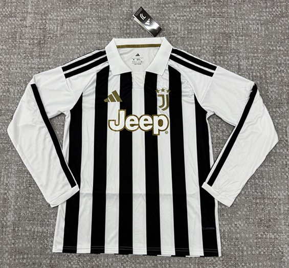 6ff0fbea 2026-27 Juventus Home Black White Long-sleeved Soccer Jersey AAA - Image 1
