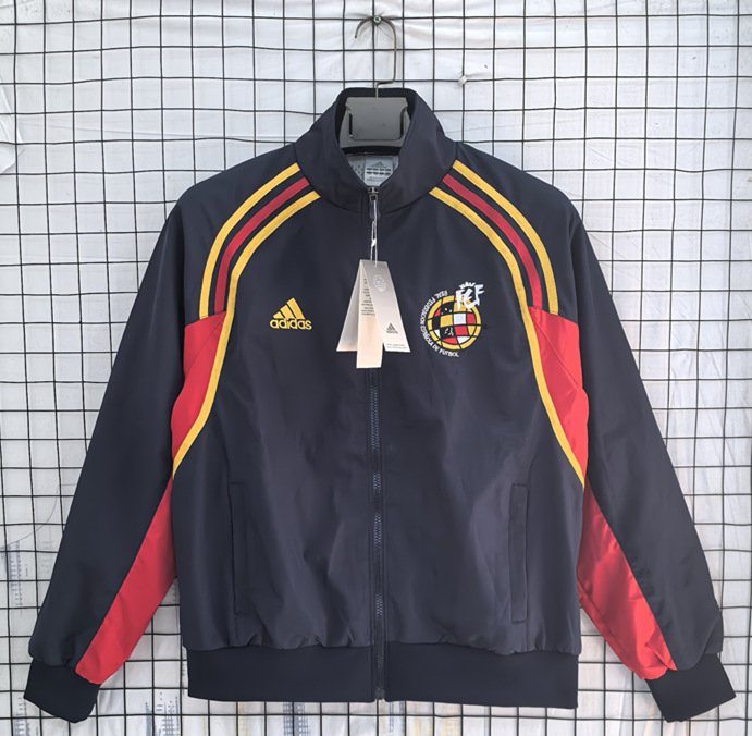 N4032 2002 Retro version Spain Blue Windbreaker Soccer Jacket - Image 1