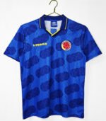 Retro version 1994 Colombia Away Blue Soccer Jersey AAA