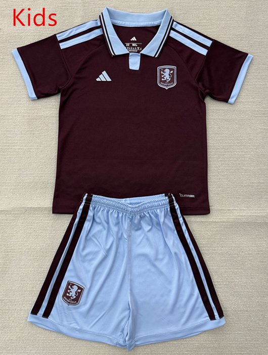 77ac8002 2026-2027 Aston Villa Home Red kids/youth Soccer uniform - Image 1