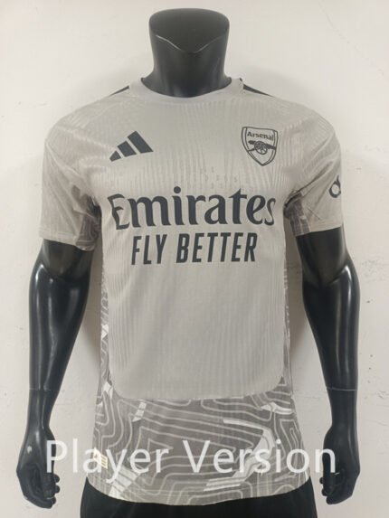 Player version 2026-2027 Arsenal Goalkeeper Grey Soccer Jersey AAA