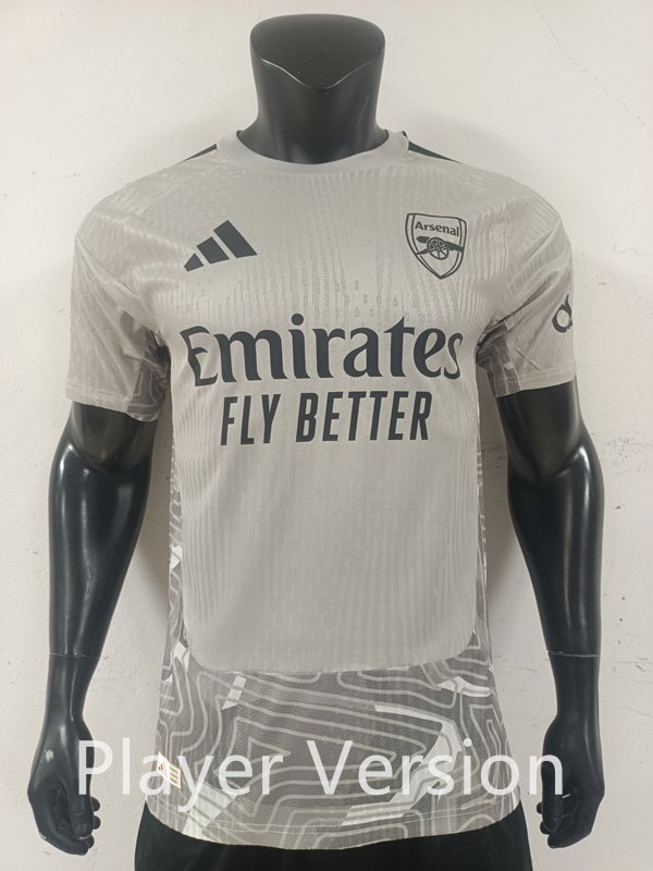7aec57cd Player version 2026-2027 Arsenal Goalkeeper Grey Soccer Jersey AAA - Image 1