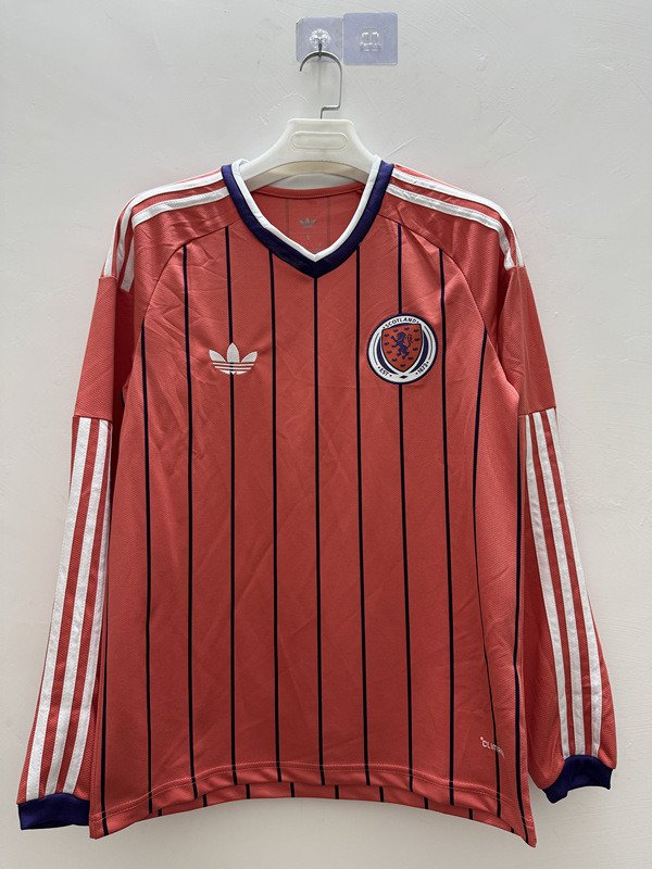 7f769566 2026-27 Scotland Away Red Long sleeves Soccer Jersey AAA - Image 1