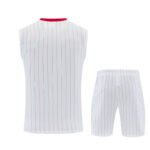 2026-27 Retro version Manchester United White  Red Vest Soccer Uniform - Image 3