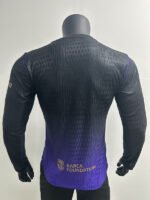 Player Version 26-27 Barcelona  Away Black Purple Thailand LS Soccer Jersey AAA - Image 2