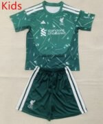 26-27 Liverpool Away Green Kids/Youth Soccer Uniform