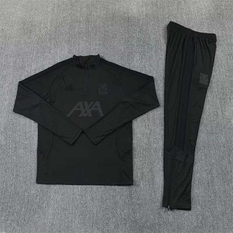 IMG_1458 2026-27 Liverpool Black Soccer Tracksuit Uniform - Image 1