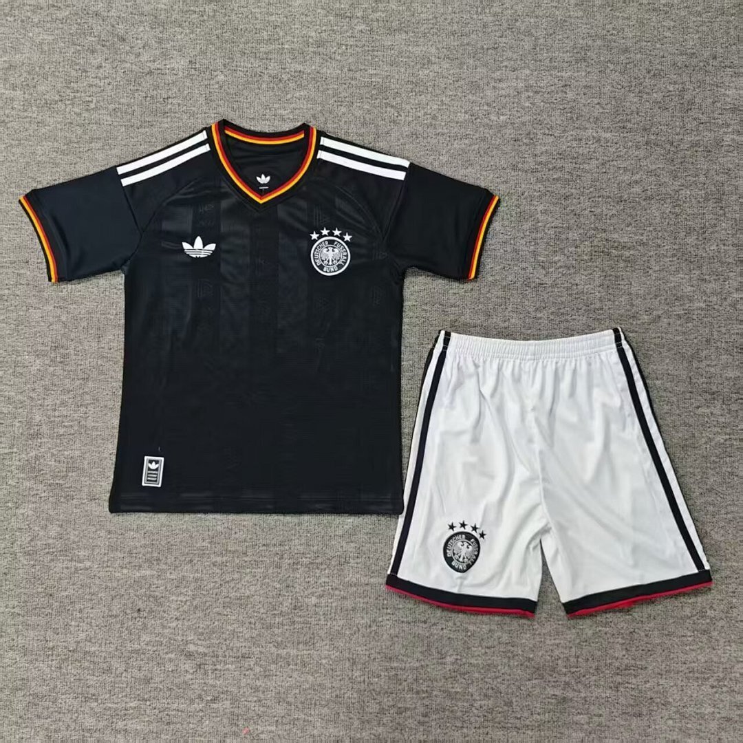 IMG_1569 2026-2027 Germany Away Black Kids/Youth Soccer Uniform - Image 1