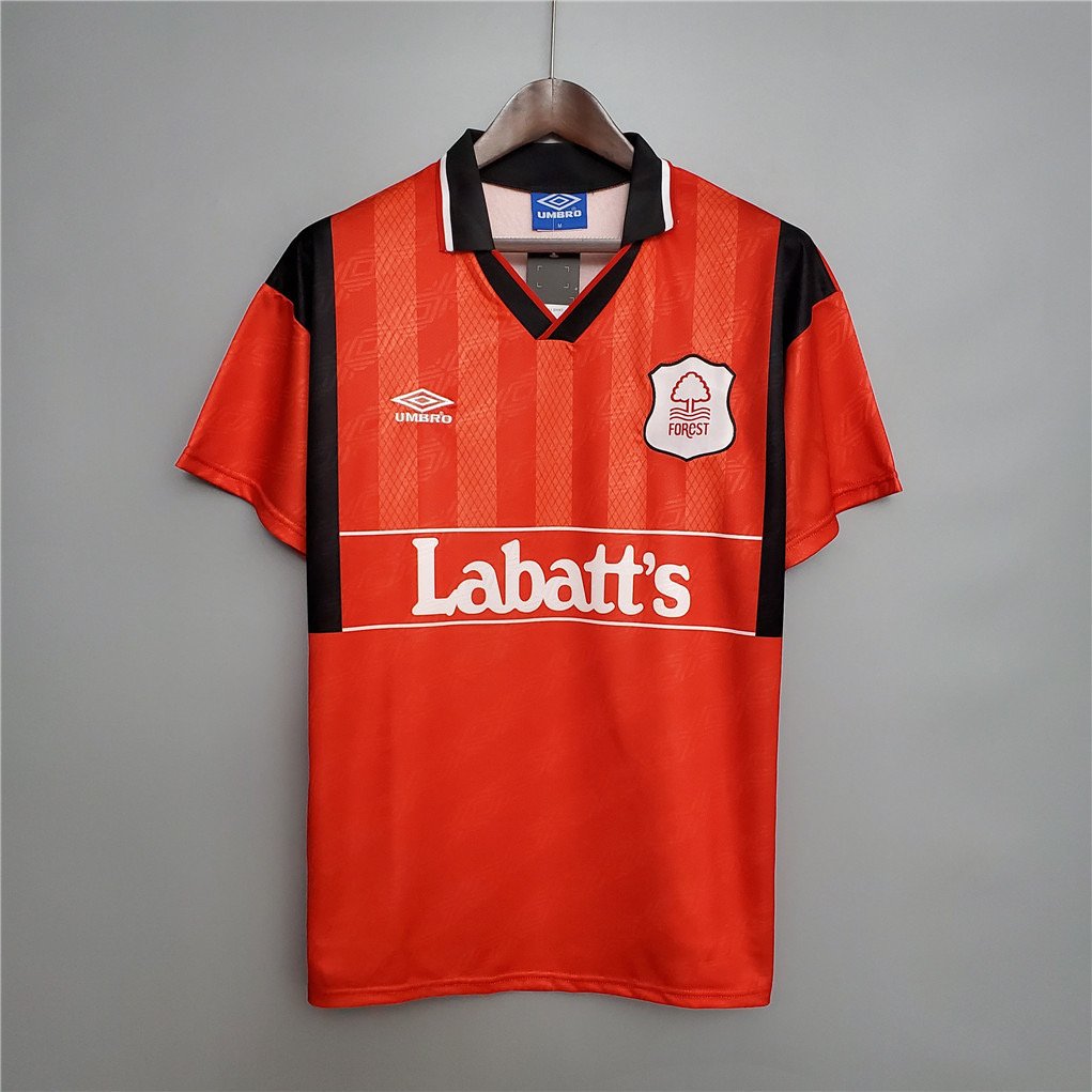IMG_3600 Retro Version 1994-95 Nottingham Forest Home Red Soccer Jersey AAA - Image 1