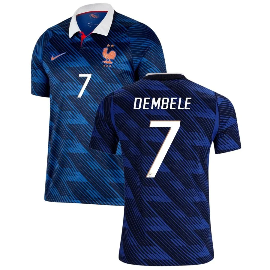 IMG_4334 #7 DEMBELE 2026-2027 France Home Blue Soccer Jersey AAA - Image 1