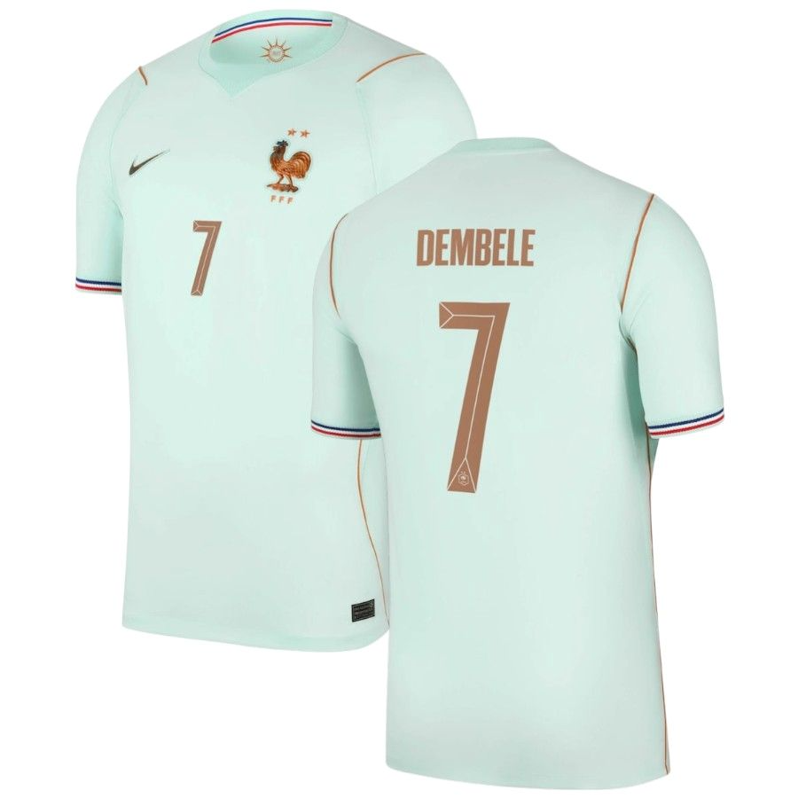 IMG_4335 #7 DEMBELE 2026-2027 France Away Light Green Soccer Jersey AAA - Image 1