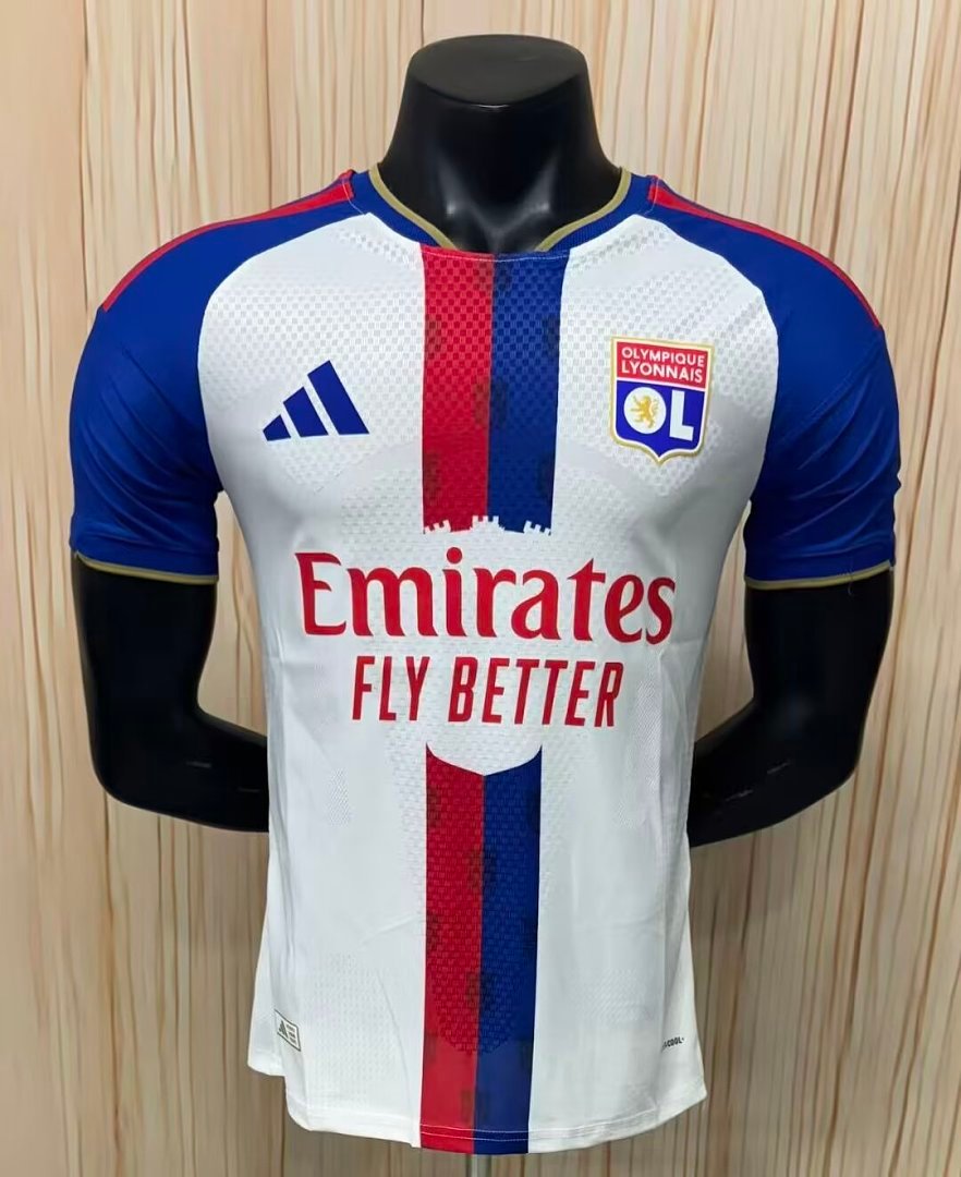 IMG_4405 Player version 2026-27 Olympique lyonnais Home White Soccer Jersey AAA - Image 1