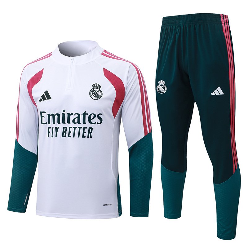a008e27d 2026-27 Real Madrid White Soccer Tracksuit Uniform - Image 1