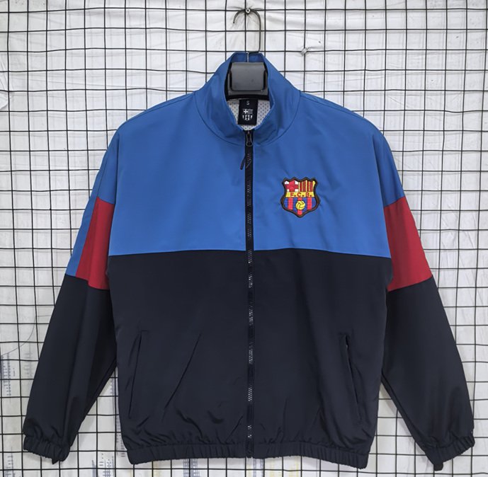 N4032 1899 Retro version Barcelona Blue Windbreaker Soccer Jacket - Image 1