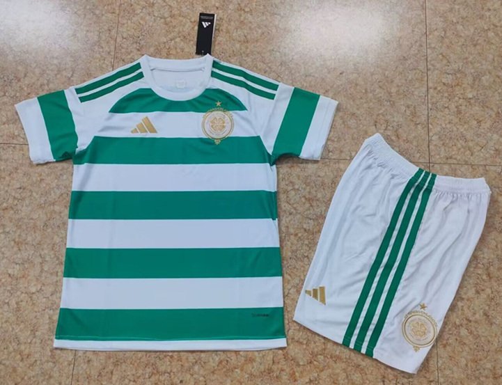 b08c32af 2026-27 Celtic Home White Green Soccer Uniform - Image 1