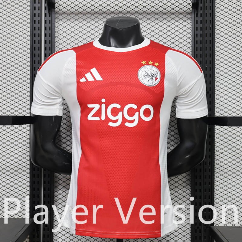 b32c35ff Player Version 26-27 Ajax Home White Red Soccer Jersey - Image 1