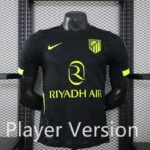 Player version 26-27 Atletico Madrid Away Black Green Soccer Jersey AAA