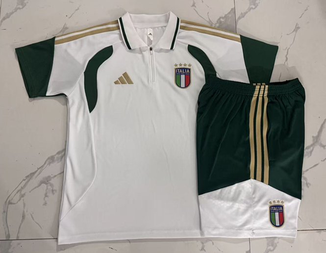d6e5df69 2026-2027 Italy White Polo Soccer Uniform - Image 1