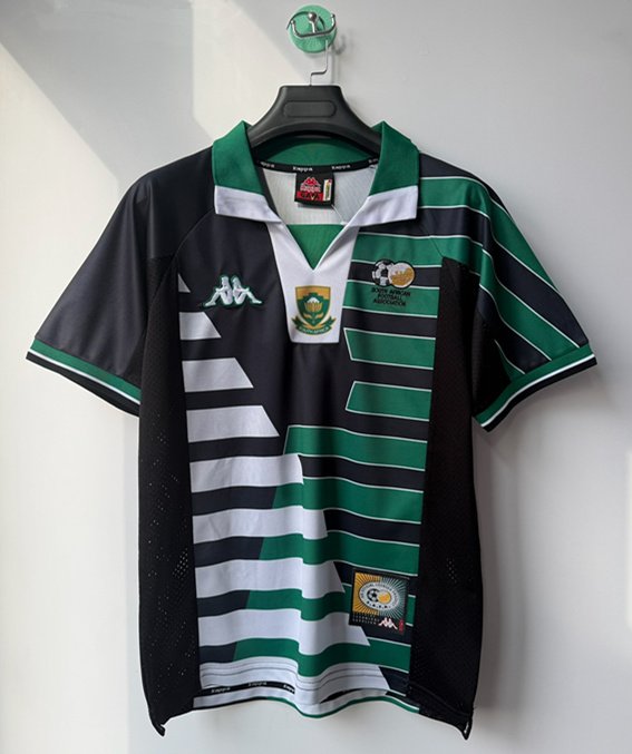 def181ae Retro version 1998 South Africa Away Green Soccer Jersey AAA - Image 1