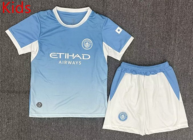 psc (1) 2026-2027 Manchester City Home Blue kids/youth Soccer uniform - Image 1