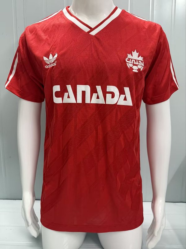 psc (4) Retro version 1986 Canada Red Soccer Jersey AAA - Image 1