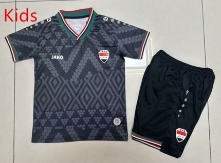 2026-2027 Iraq 2nd Away Black  Kids/Youth Soccer Uniform