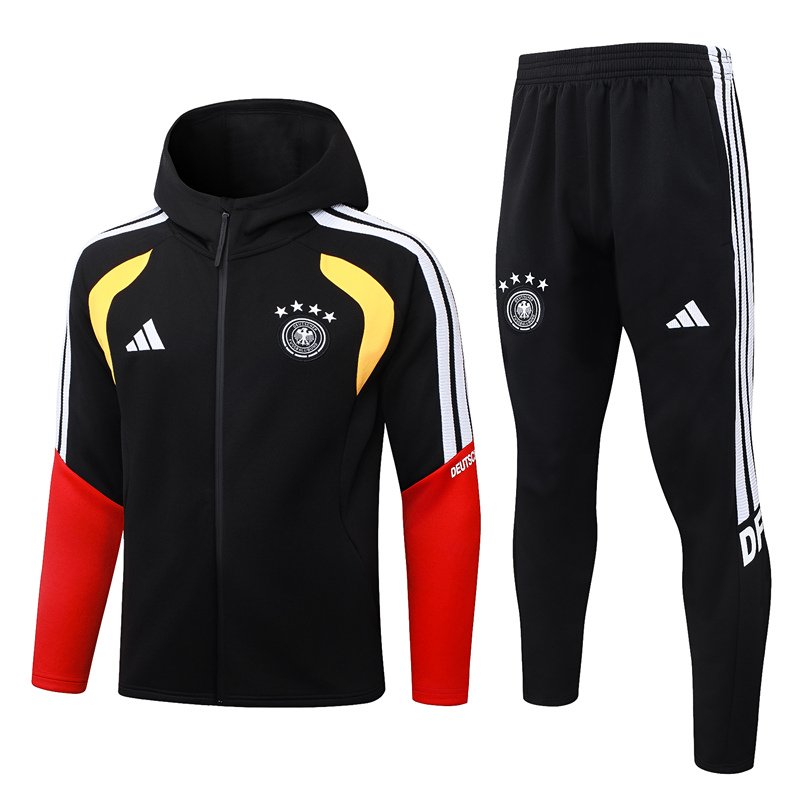 03c8a057 26-27 Germany Black Thailand Soccer Jacket Uniform With Hat - Image 1