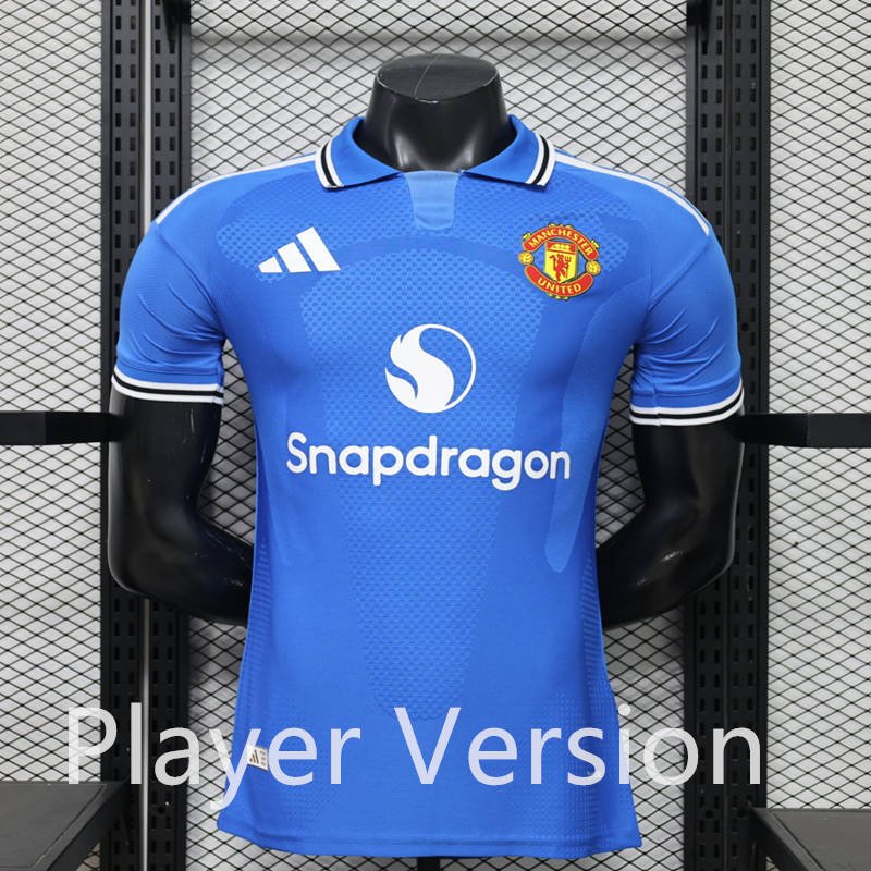 0523900a Player version 26-27 Manchester United Blue Soccer Jersey AAA - Image 1