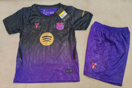2026-27 Barcelona Away Purple Black kids/youth Soccer uniform