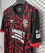26-27 Rangers Third Away Black Red Soccer Jersey AAA - Image 4