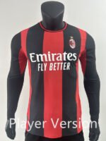 Player version 2026-2027 AC Milan  Home Black Red Long sleeves Soccer Jersey AAA