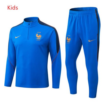 2026-27 France Blue Soccer kids Tracksuit Uniform
