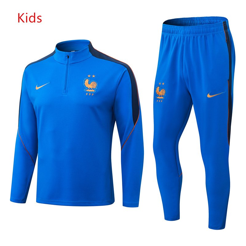 149dffa9 2026-27 France Blue Soccer kids Tracksuit Uniform - Image 1