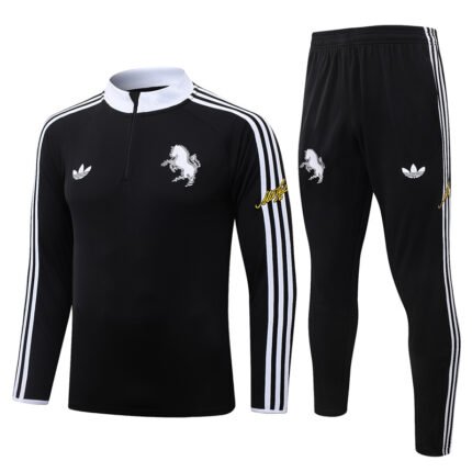 2026-27 Juventus Black Soccer Tracksuit Uniform