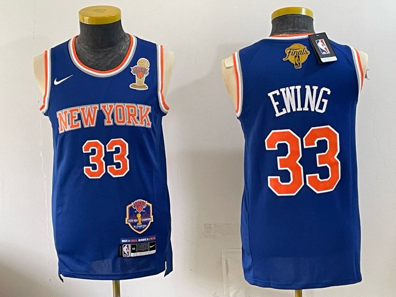180b5703 Champion Edition 2026 NBA New York Knicks Blue #33 Jersey - Image 1