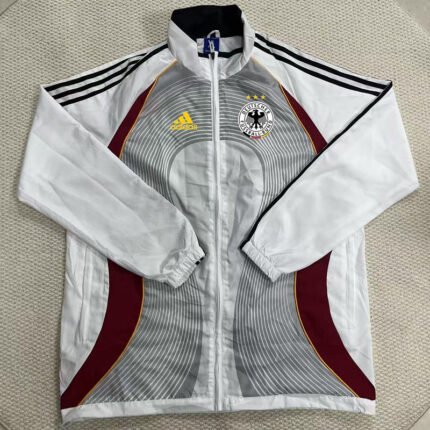 26-27 Germany Grey White Windbreaker  Soccer Jacket