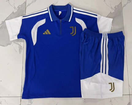 2026-2027 Juventus Blue Polo Soccer Uniform