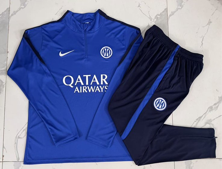 1b42d539 2026-27 Inter Milan Blue Soccer Tracksuit Uniform - Image 1
