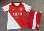 2026-2027 Monaco Home Red White kids/youth  Soccer uniform