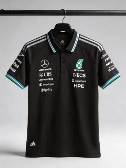 （S-5xl)2026-2027 F1 Mercedes Black Racing Suit