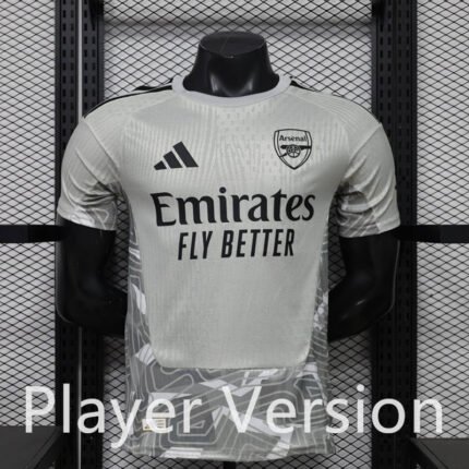Player version 2026-2027 Arsenal Goalkeeper Light gray Soccer Jersey AAA