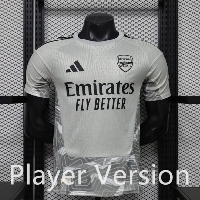 23f8ce82 Player version 2026-2027 Arsenal Goalkeeper Light gray Soccer Jersey AAA - Image 1
