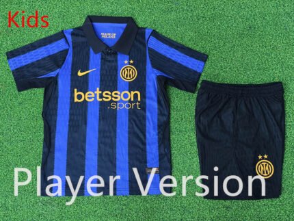 Player version 2026-27 Inter Milan Home Blue&Black Kids/Youth Soccer Uniform