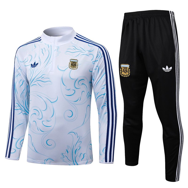 2bbfd467 2026-27 Argentina Blue White Soccer Tracksuit Uniform - Image 1